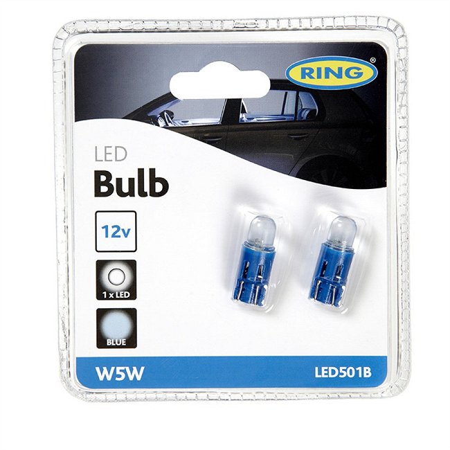 2 Ampoules LED RING W5W éclairage Bleu Norauto.fr