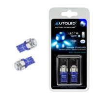 2 Ampoules 5 LEDS AUTOLED T10 Bleu