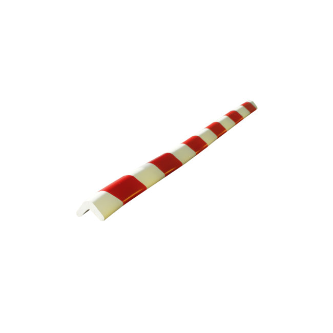 1 Protection D'angle En Mousse Rouge Et Blanc 75 Cm Viso