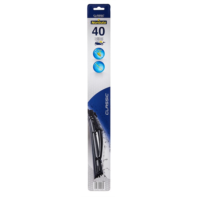 2 Balais D'essuie-glace Classic Norauto 40 500/450 Mm