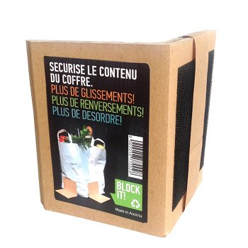 Organiseur de coffre BLOCK IT! 2 blocs carton