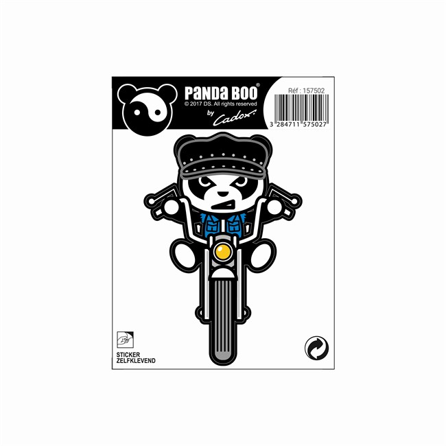 1 Sticker Autocollant Cadox Pandaboo Biker