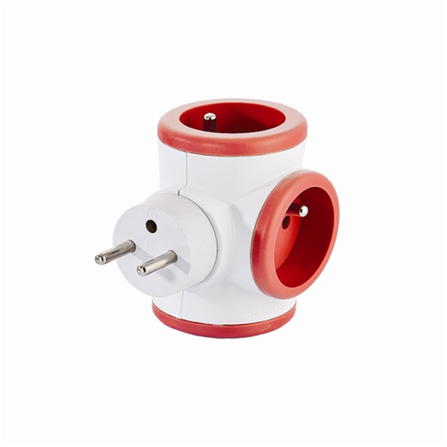 Bloc Prise Triplite 3 X 16 A Rotatif Rouge Watt&co