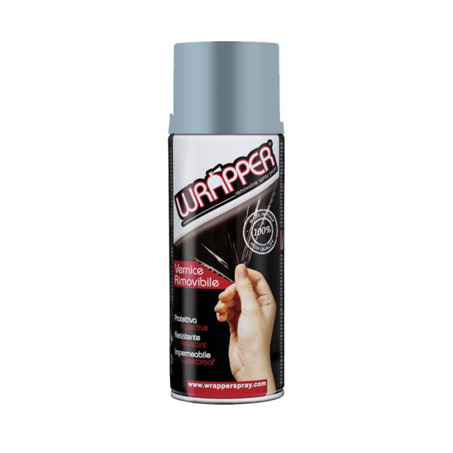 Bombe De Peinture Pelable Gris Argent Pour Jantes Wrapper 400 Ml