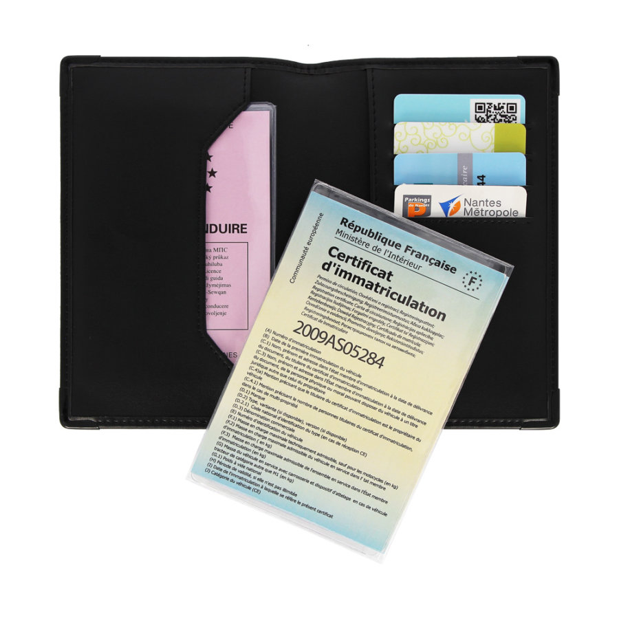 Coffret Porte-Cartes + Porte-Papiers Voiture UDC Miss Chic – Multicolore Élégant Et Pratique