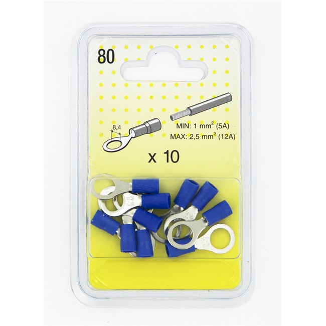 10 Cosses Rondes Bleues 8,4 Mm