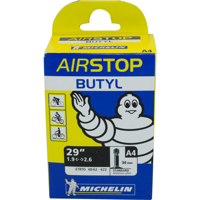 Chambre À Air Vélo 29x1,9/2,5 Michelin Valve Schrader 34 Mm