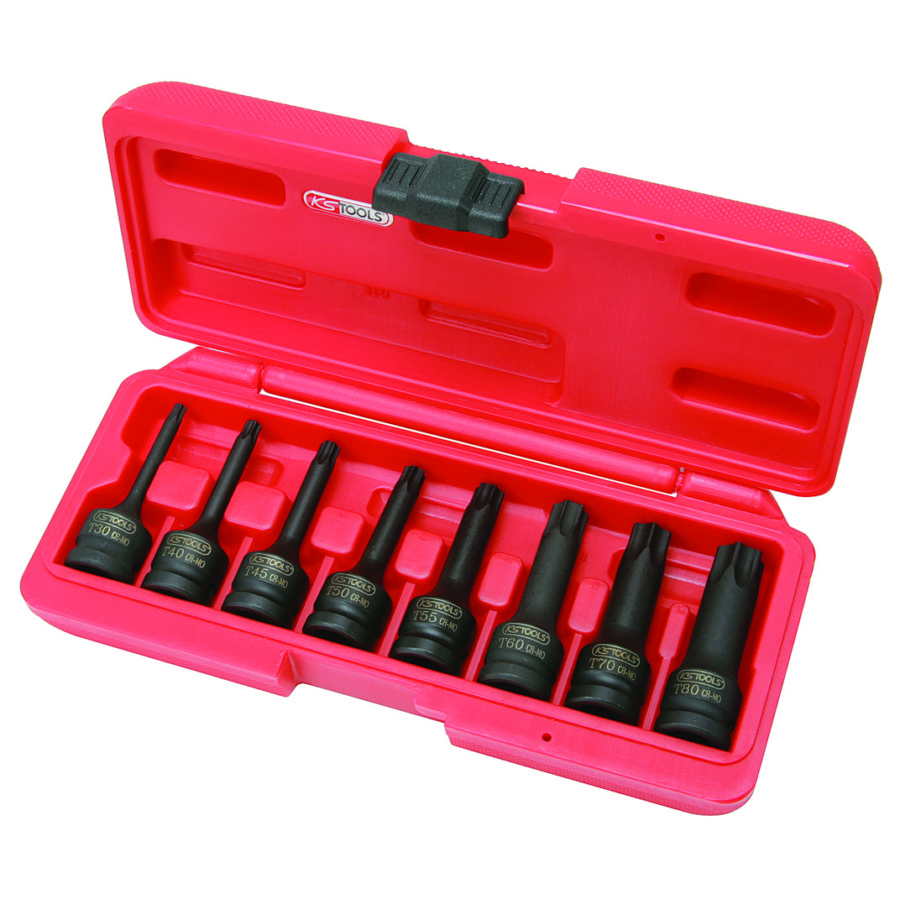 Jeu de douilles à chocs Torx carré 1/2