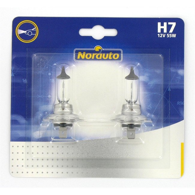 2 Ampoules NORAUTO H7 55 W 12 V Norauto.fr