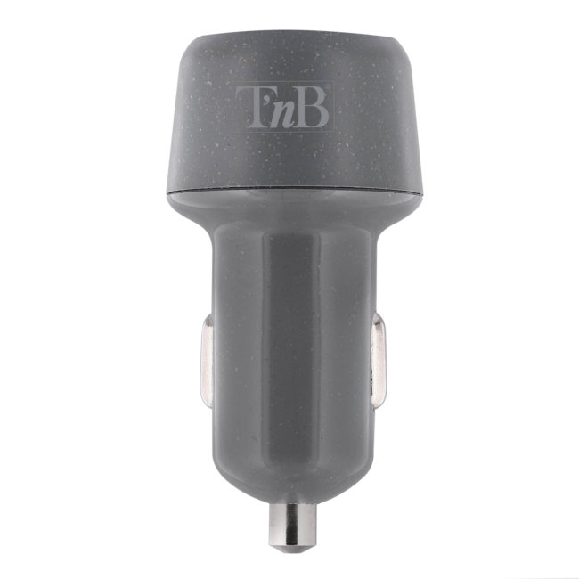 Chargeur Allume-cigare 2 Usb 4,8 A Plastique Écologique Gris Tnb