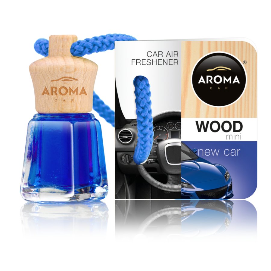 Désodorisant voiture AROMA Wood bottle senteur New car 4ml