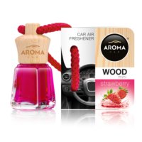 Désodorisant voiture AROMA Wood bottle senteur Fraise 4ml