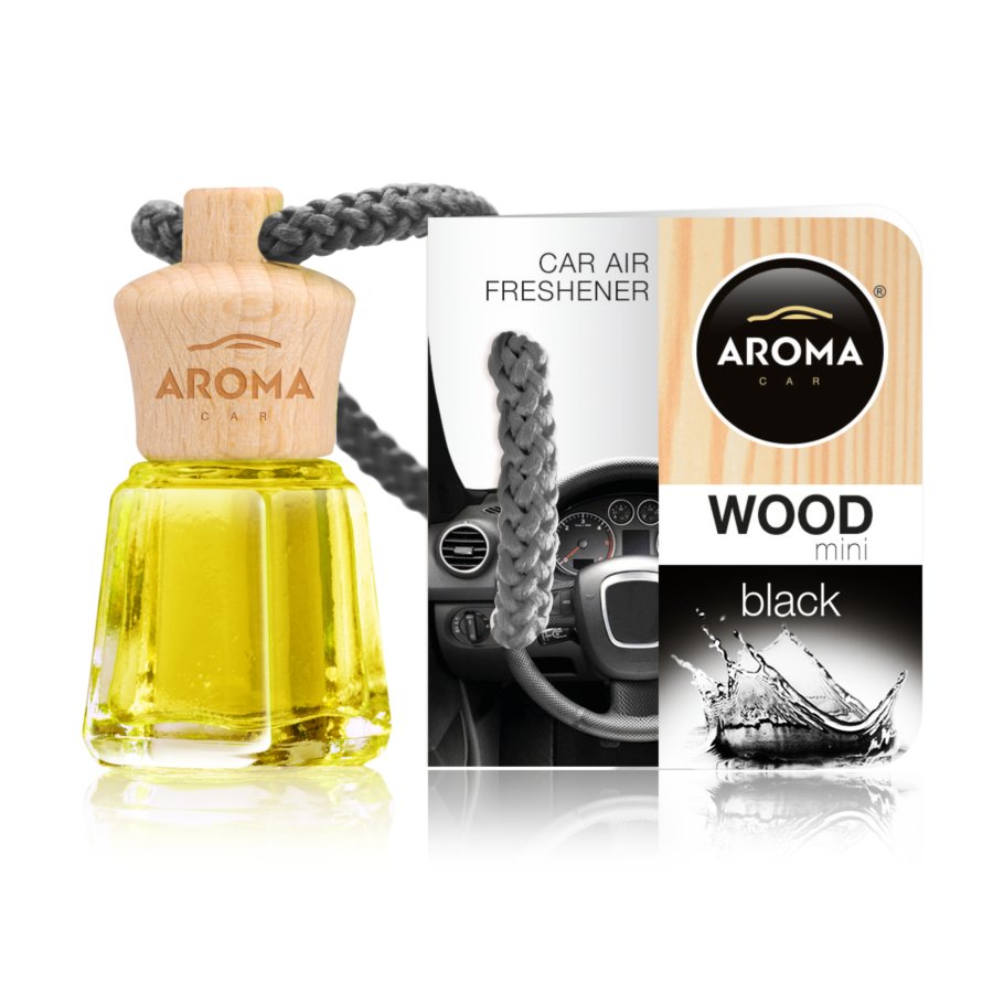 Désodorisant voiture AROMA Wood bottle senteur Black 4ml