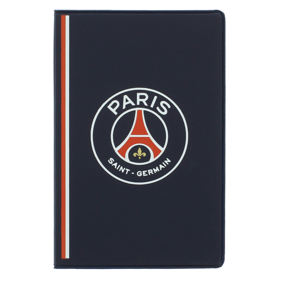 1 étui carte grise PSG 3 volets en PVC bleu