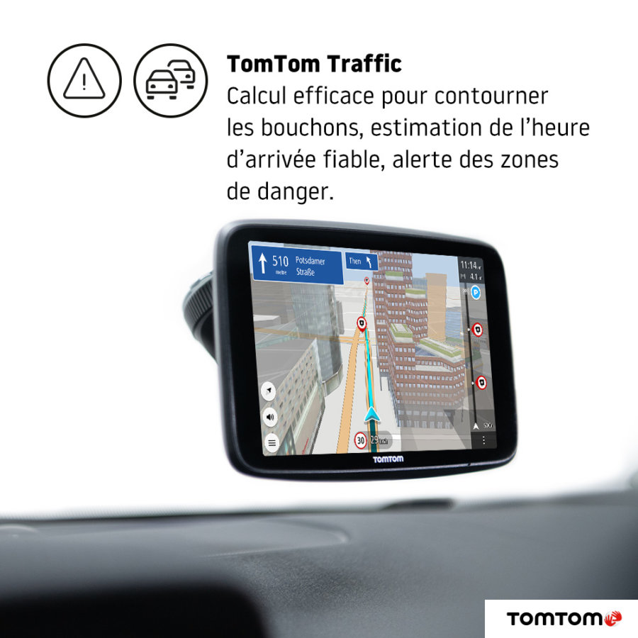 Navigateur gps Tom Tom go Superior - Ecran hd 6 - Cartes Monde - Mise a jour Wifi pas cher