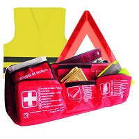 Pack triangle + gilet + pharmacie + couverture survie