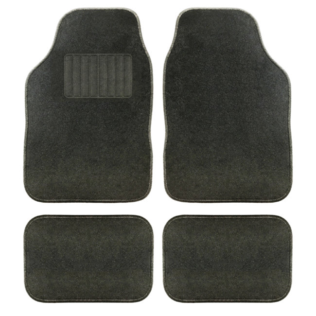 Jeu De 4 Tapis Universels Moquette Noir