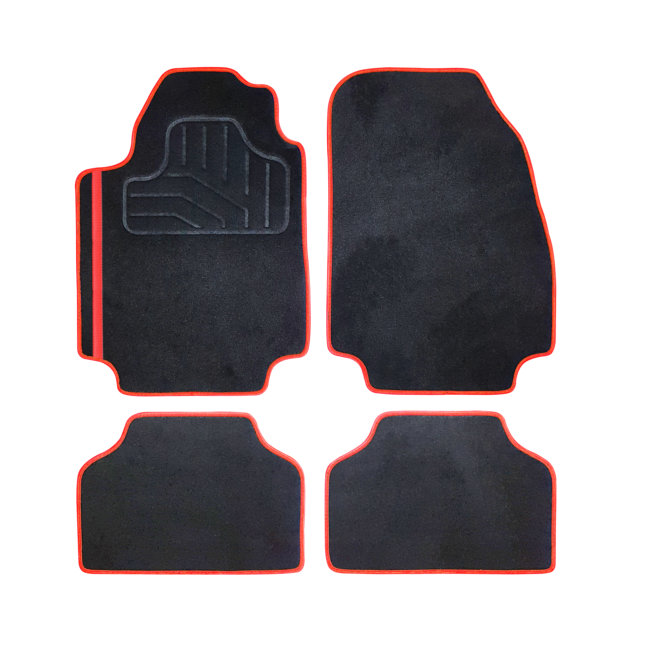 Jeu Complet De Tapis Universels En Moquette Norauto Noir Et Rouge