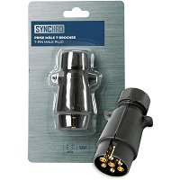 Prise mâle plastique 7 plots 12V Synchro Diffusion