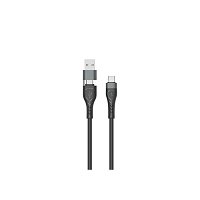  Câble 2 en 1 USB-A vers USB-C / USB-C, 1 m, noir, SD