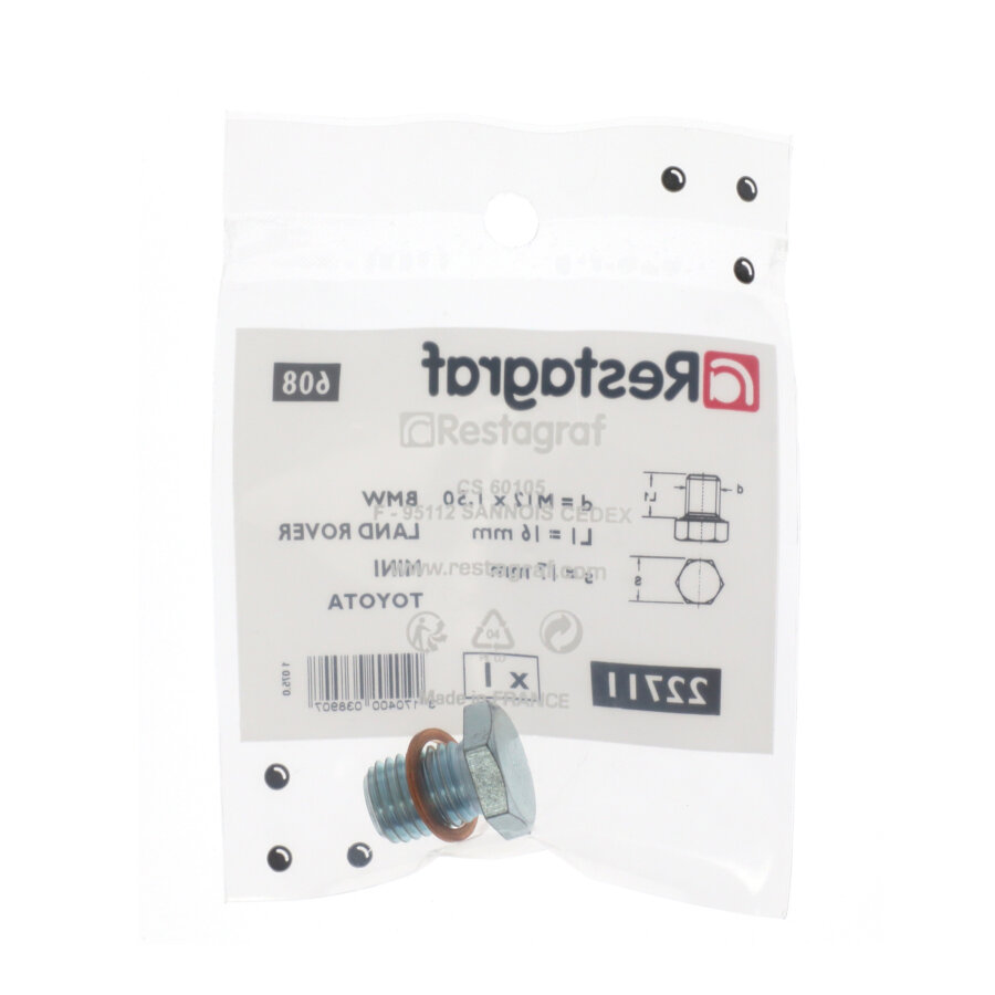 Restagraf - 2 Bouchons De Vidange M16 X 1.5 Pour Citroën Et Peugeot