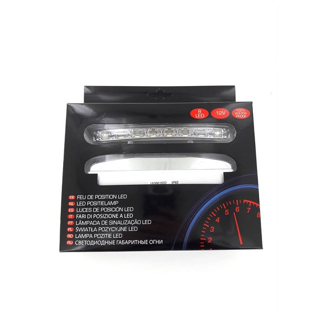 Pack De 8 Feux LED Orange 24V/12V Pour Camions Et Remorques - Étanches Avec Supports Caoutchouc