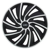 4 enjoliveurs WRC 14 pouces Turbo bicolore noir/argent