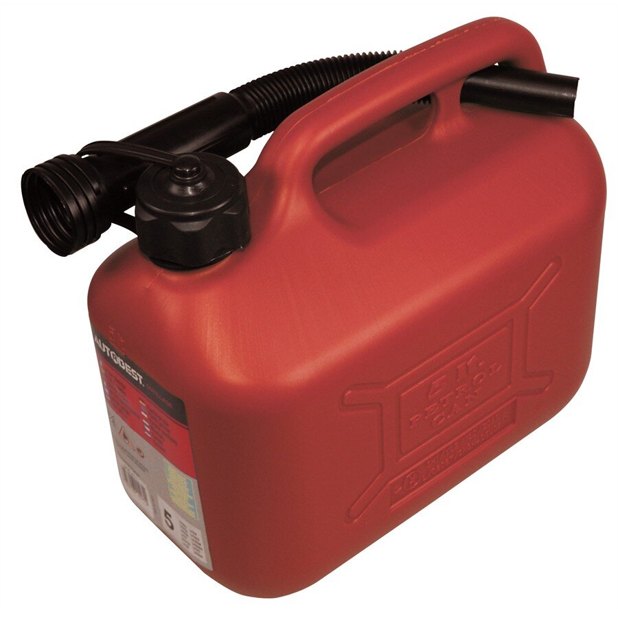 Jerrican carburant en plastique rouge AUTOBEST 5 L
