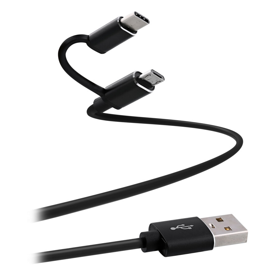 Câble Micro USB + USB-C TNB