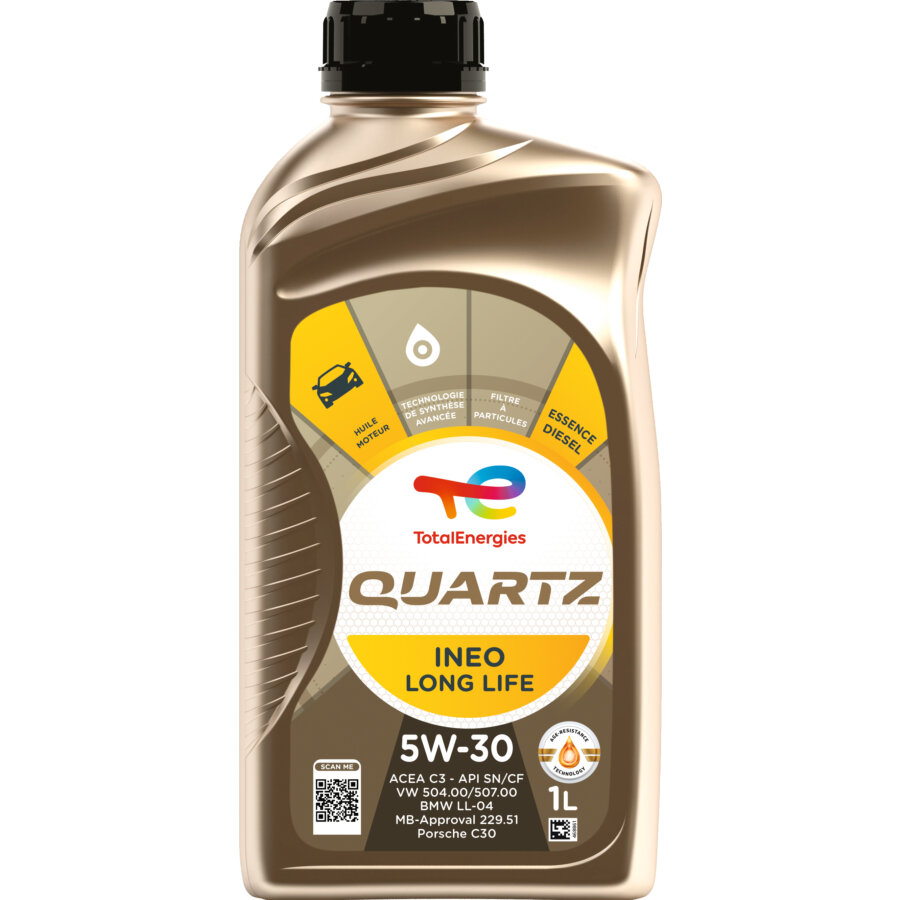 Huile moteur TOTALENERGIES Quartz Ineo Long Life 5W30 Essence et Diesel 1 L