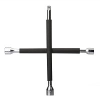 Clé en croix gainée carré 1/2'' + extrémités 6 pans 17, 19 et 21 mm NORAUTO