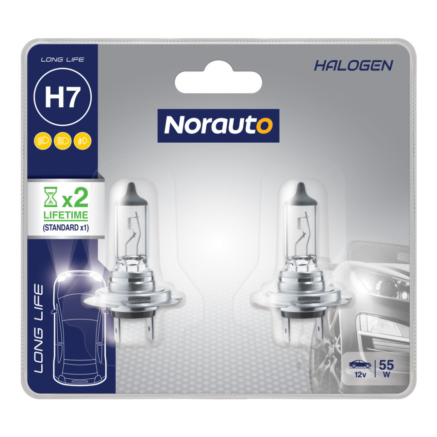2 Ampoules H7 NORAUTO Longlife Norauto.fr