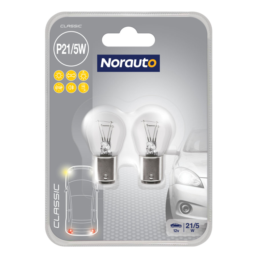 2 Ampoules P21/5W NORAUTO Classic