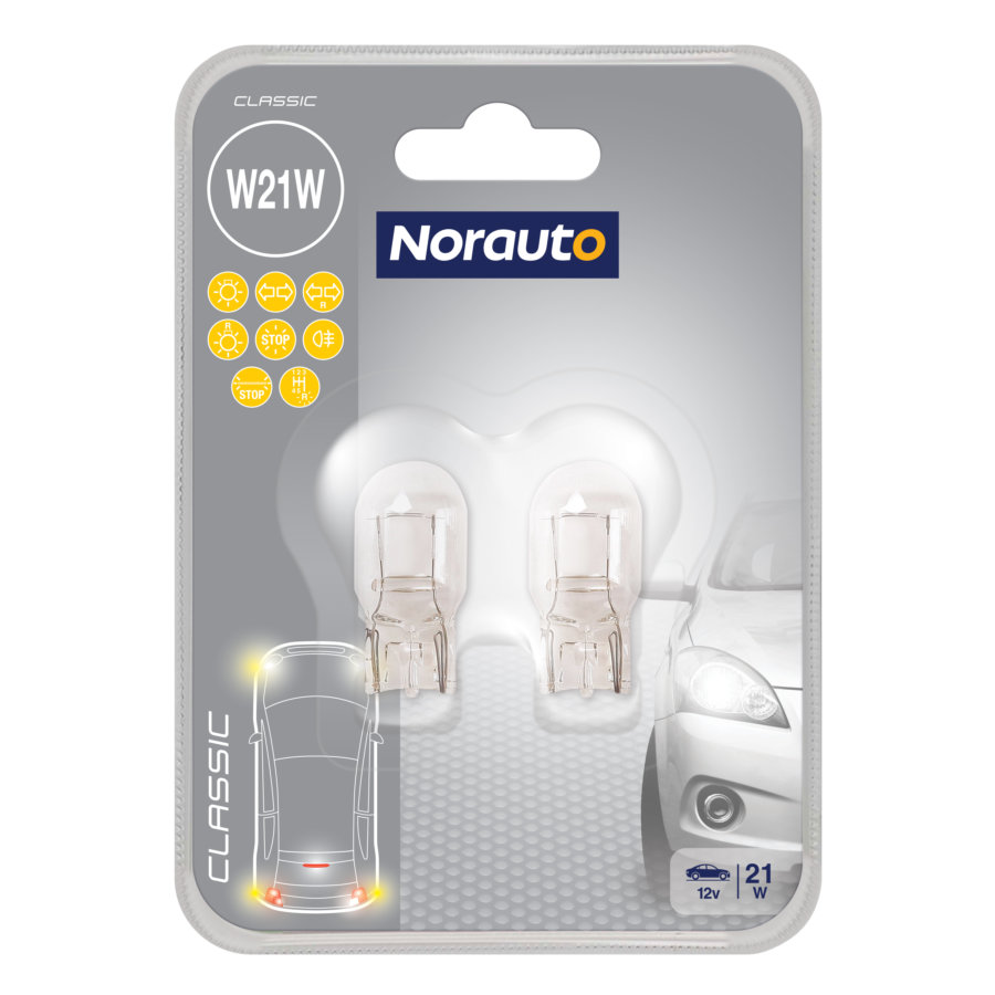 2 Ampoules W21W NORAUTO Classic