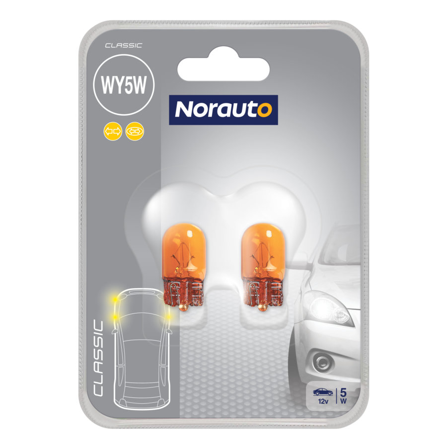 2 Ampoules WY5W NORAUTO Classic