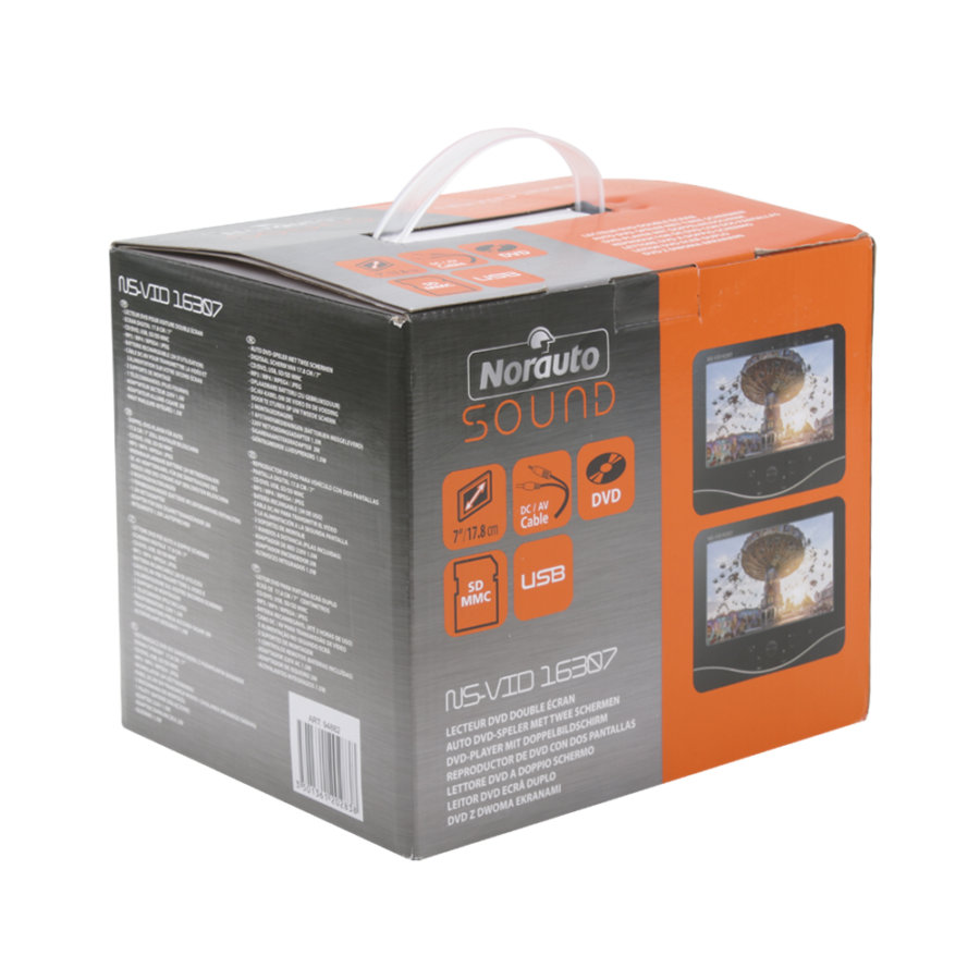 1 lecteur DVD pour voiture avec double écran NORAUTO SOUND NSVID16307 Norauto.fr