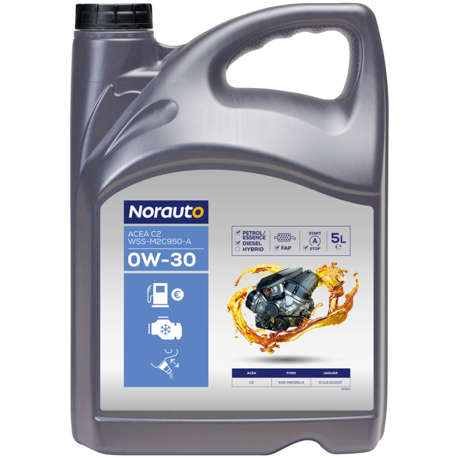 Huile moteur NORAUTO 0W30 C2 M2C950-A 5L : Norauto.fr