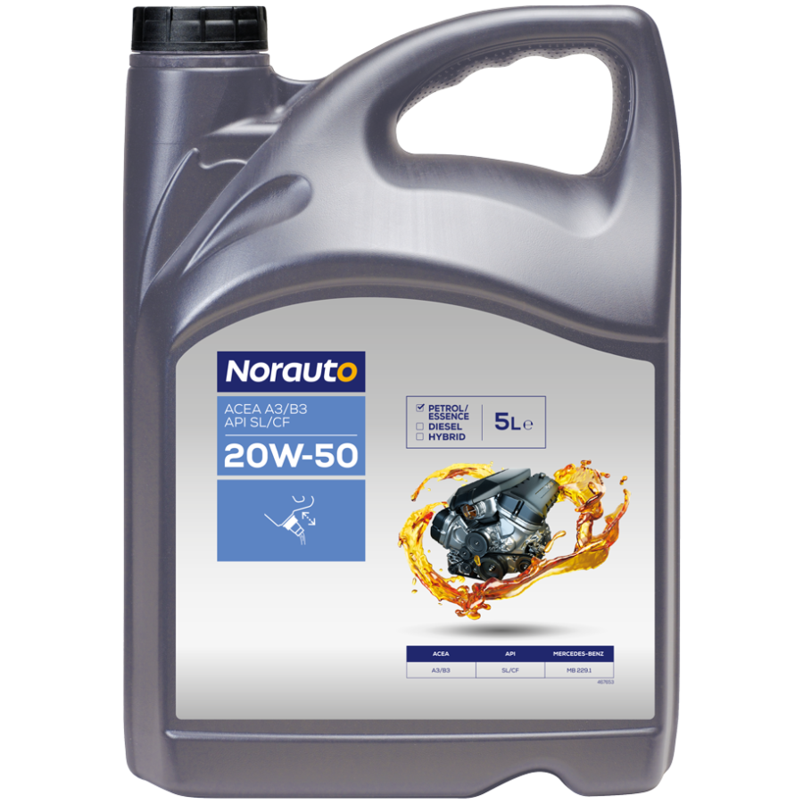 Huile moteur NORAUTO 20W50 Essence 5L