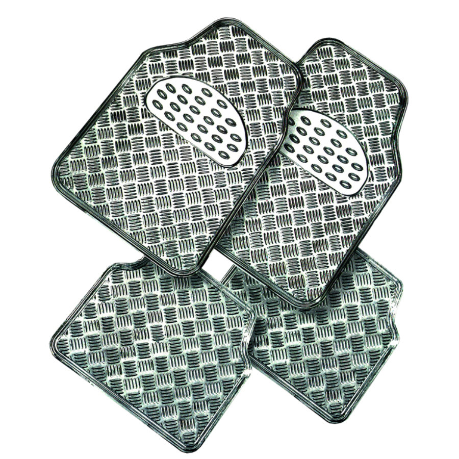 4 tapis universels en PVC NORAUTO couleur métal
