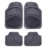 4 tapis universels en PVC et moquette NORAUTO noir