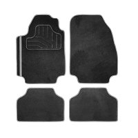 4 tapis universels en moquette NORAUTO noir et gris