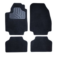 4 tapis universels en moquette et PVC NORAUTO noirs