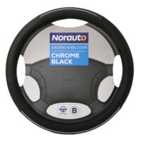 Couvre volant NORAUTO noir et chrome