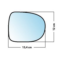 Miroir de rechange bombé côté passager renault clio 3 2009→ / modus 2009→2013