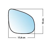 MIROIR DE RECHANGE BOMBÉ CÔTÉ PASSAGER RENAULT KANGOO 2013→