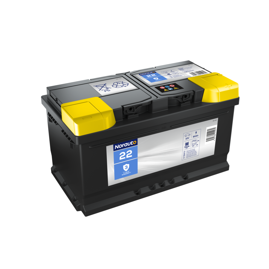 Batterie NORAUTO BV22 80 Ah - 740 A