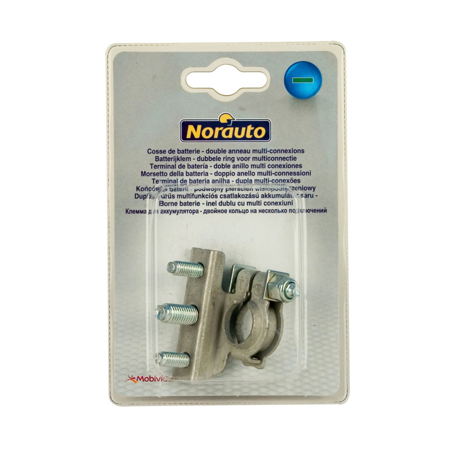 Cosse de batterie double anneau multi-connexions (-) NORAUTO