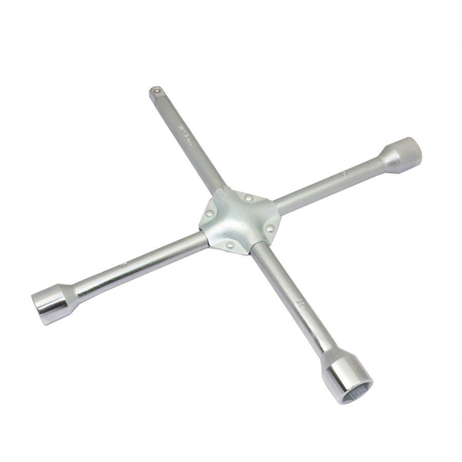 Clé en croix renforcée peinte 6 pans 1er PRIX CONFIANCE 17, 19 et 21 mm carré 1/2"