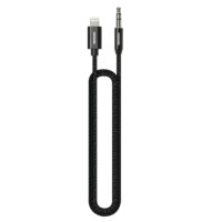 Câble audio jack Lightning NORAUTO 1,2 m noir nylon