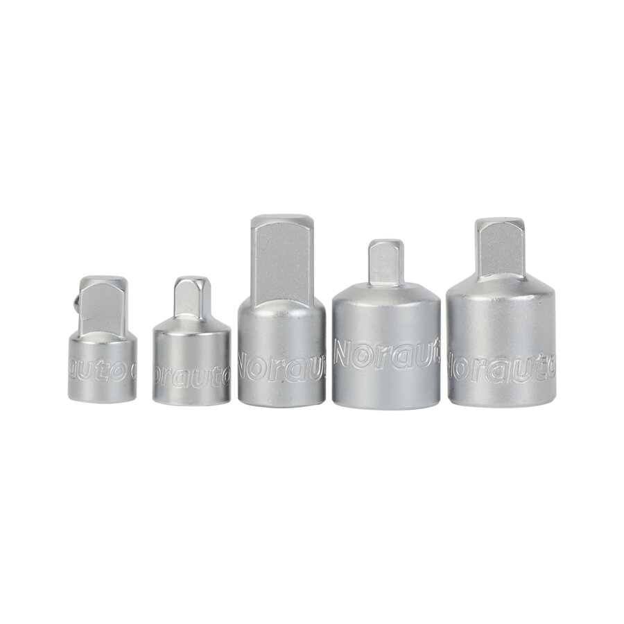 5 adaptateurs carrés 1/2'', 1/4'' et 3/8'' NORAUTO